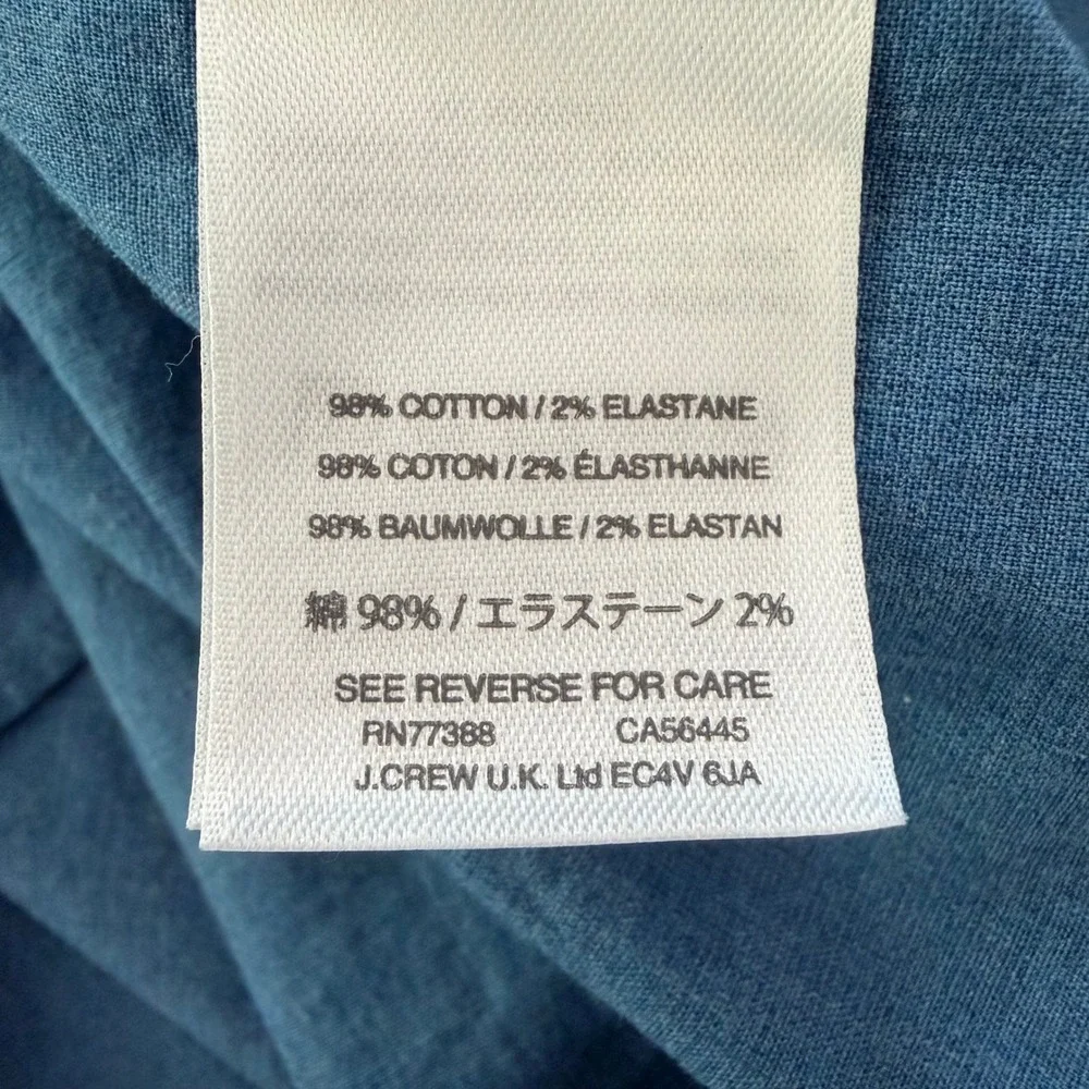 J.Crew Mercantile Flex Slim Mens Small Blue Button Down Shirt J4589 NWT
